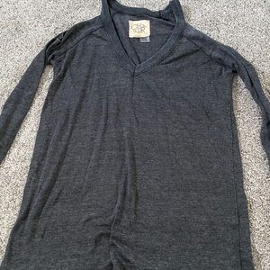 Dark grey cold shoulder long sleeve